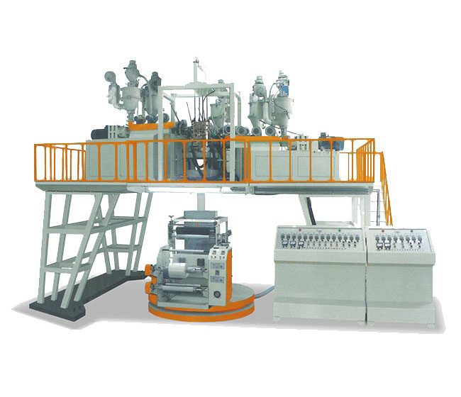 五層共擠下吹水冷高阻隔吹膜機